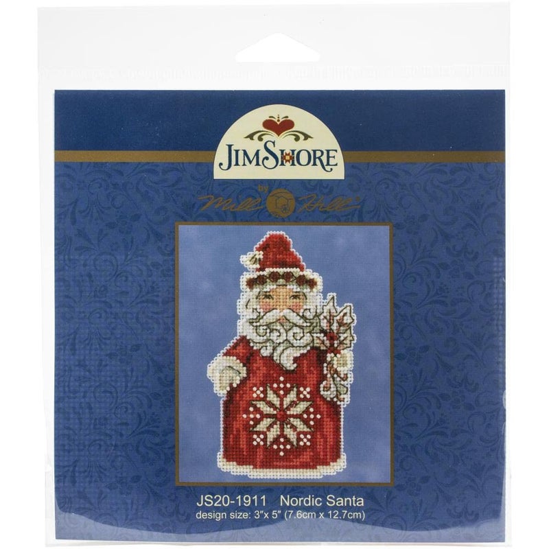 Mill Hill Nordic Santa Counted Cross Stitch Ornament Kit Mill Hill 2019 Jim Shore JS201911 - Image 2